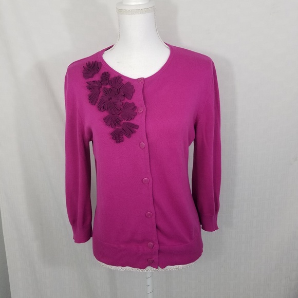 Tabitha Pink Cardigan with Floral Detail - Picture 1 of 7